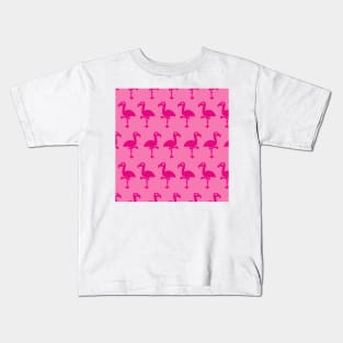 Flamingo Pink Big Pattern Kids T-Shirt